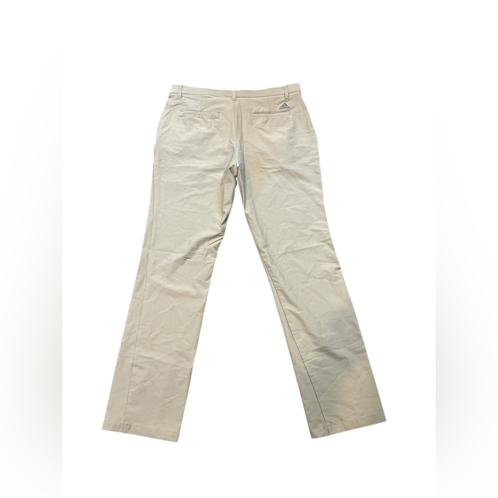 Adidas Pants‎ Men 34x34 Beige Khaki Straight Golf Flat Front Outdoor Climalite - Picture 6 of 6